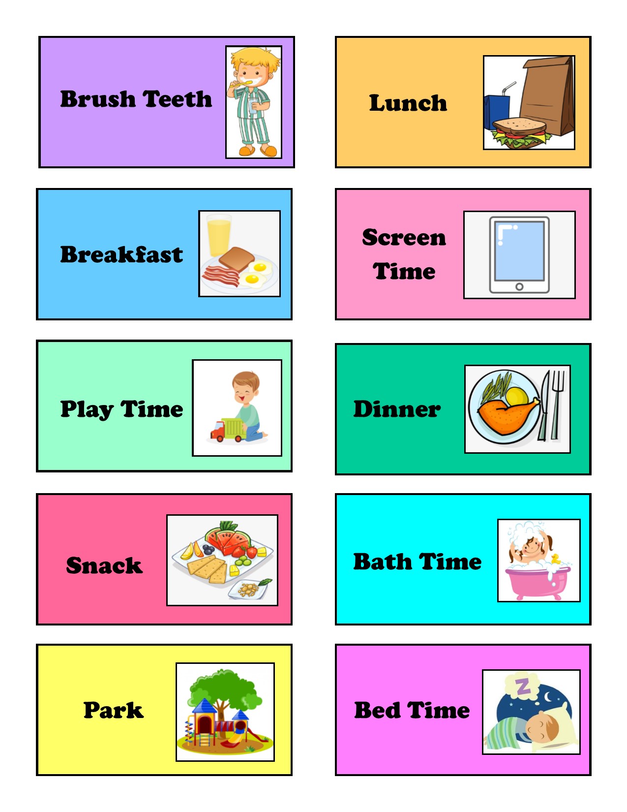 Daily Activities For Autistic Child